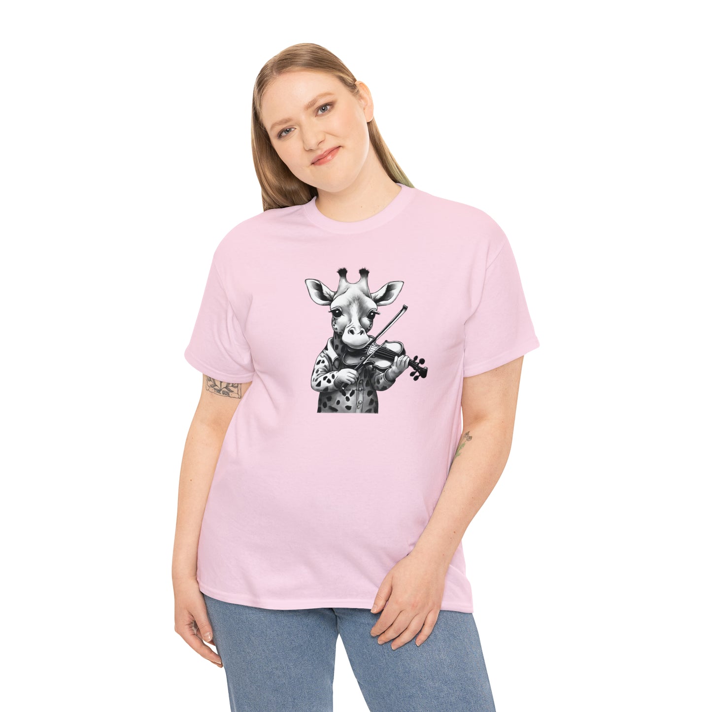 Unisex Heavy Cotton Tee - Giraffe Virtuoso