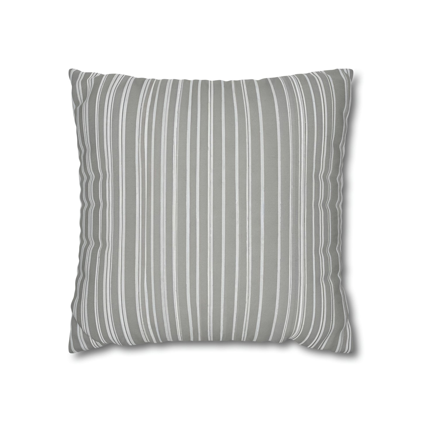 French Provincial Grey and White Stripes
