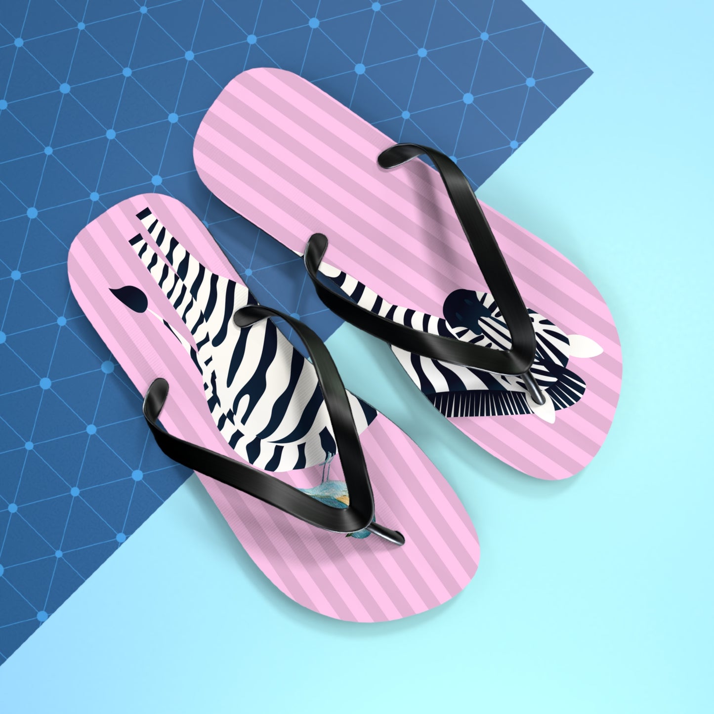 Zebra Flip Flops/Thongs