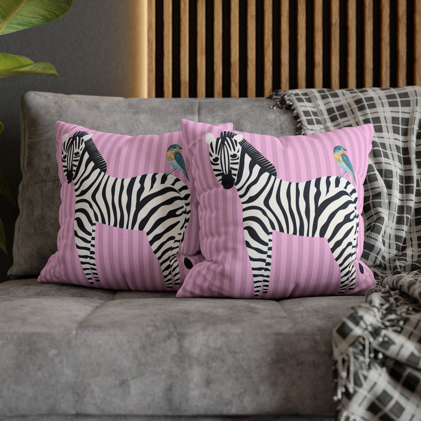 Zebra & Bird.
