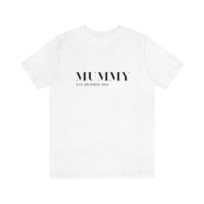 Cavendish. New Mummy Established 2022. Unisex Jersey Short Sleeve Tee