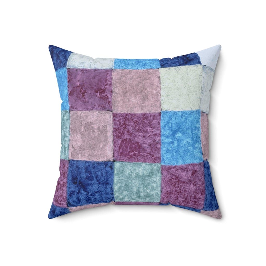 Blue Patchwork - Cushion Cover