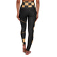 .High Waisted Yoga Leggings - Golden Checks.