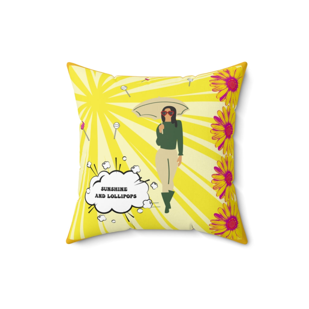 Sunshine and Lollipops Cushion Cover