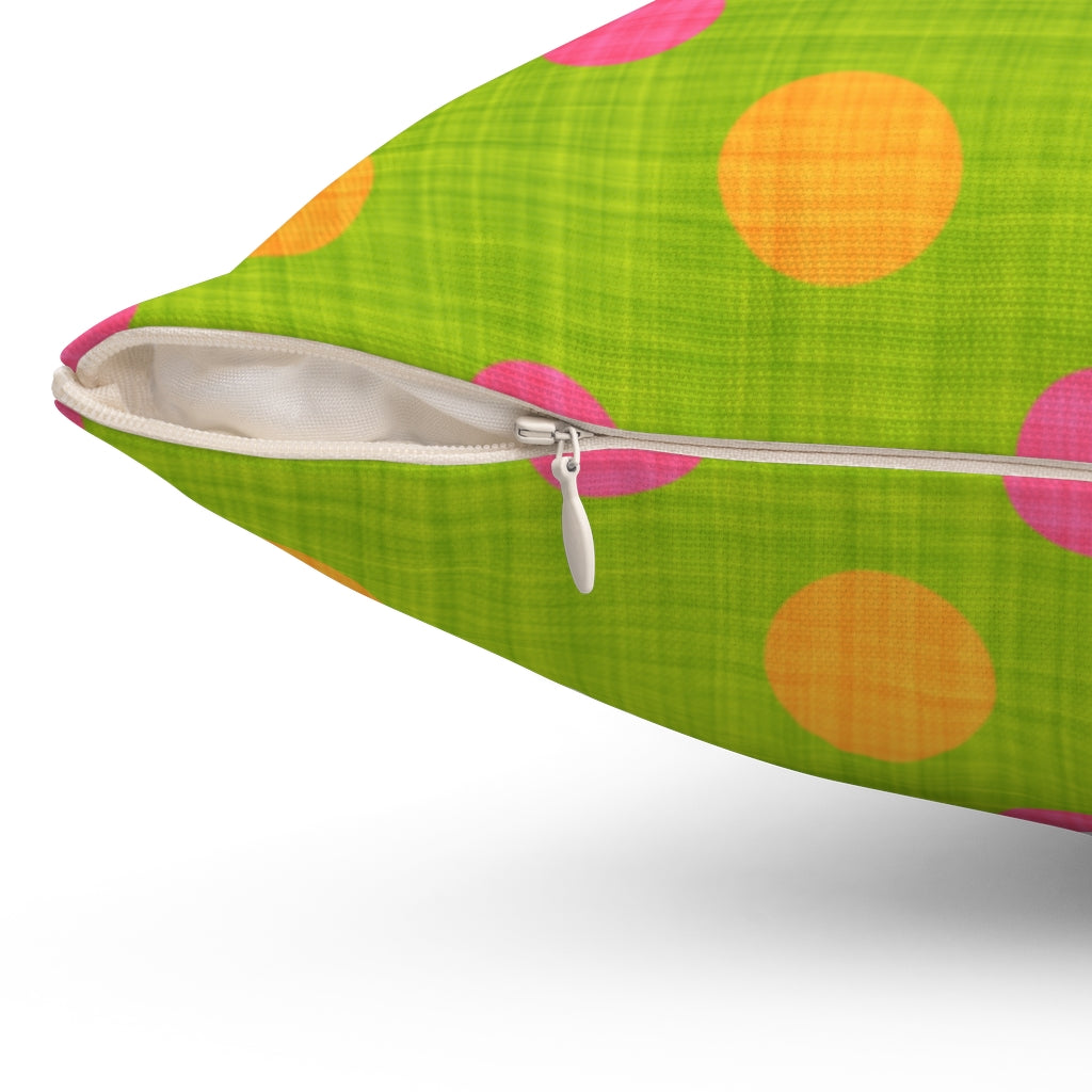 Green and Pink Spots.