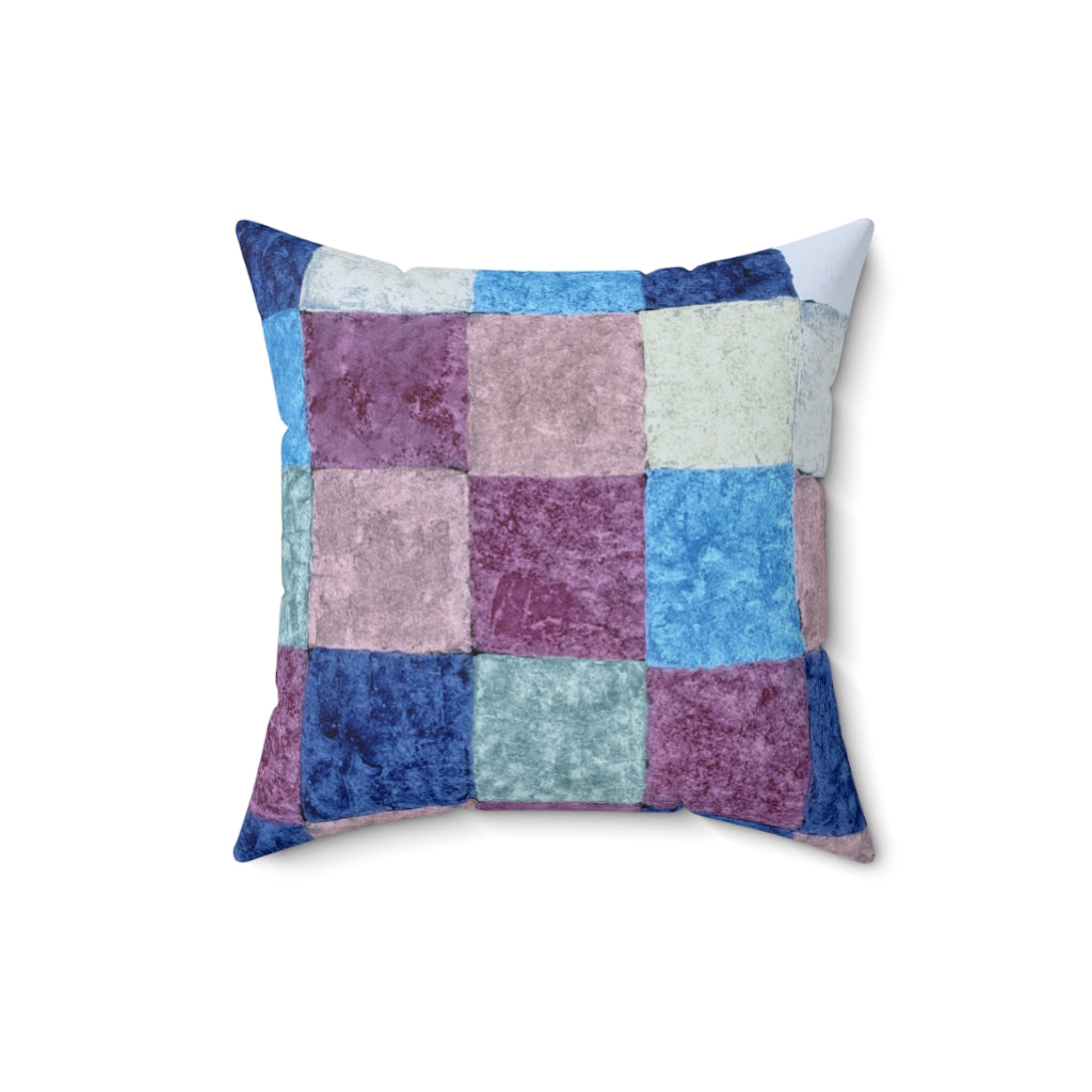Blue Patchwork - Cushion Cover