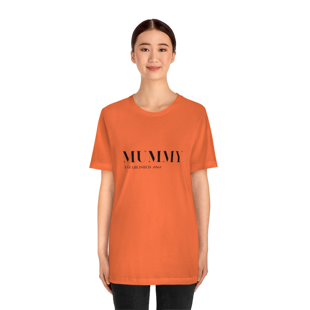 Cavendish. New Mummy Established 2022. Unisex Jersey Short Sleeve Tee