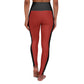 High Waisted Yoga Leggings- Red and Black.