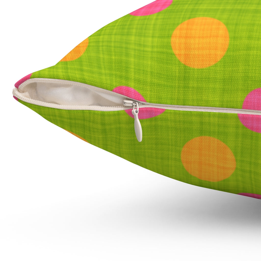 Green and Pink Spots.