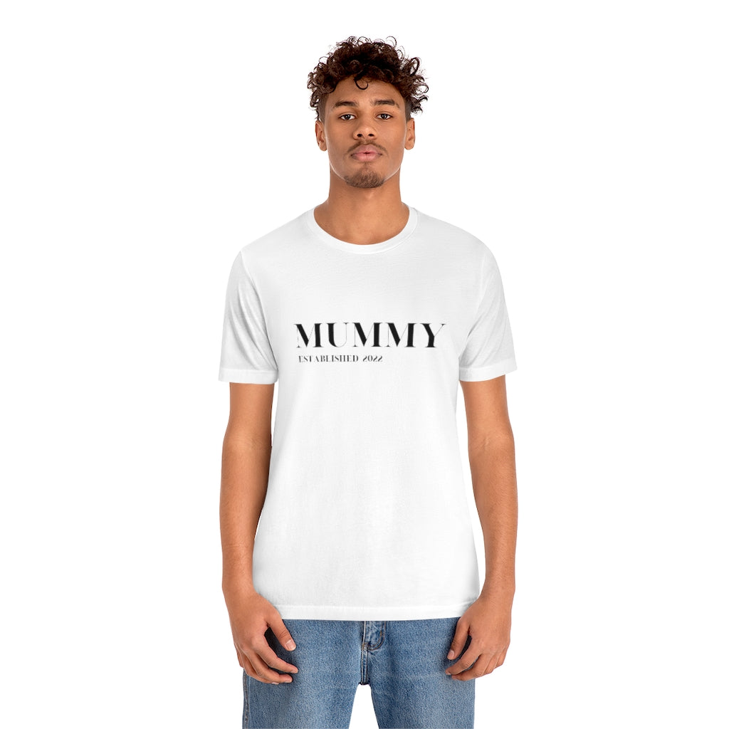 Cavendish. New Mummy Established 2022. Unisex Jersey Short Sleeve Tee