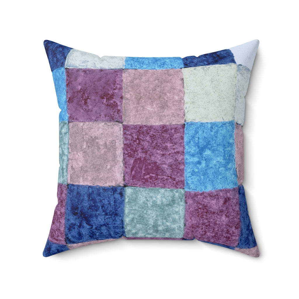 Blue Patchwork - Cushion Cover