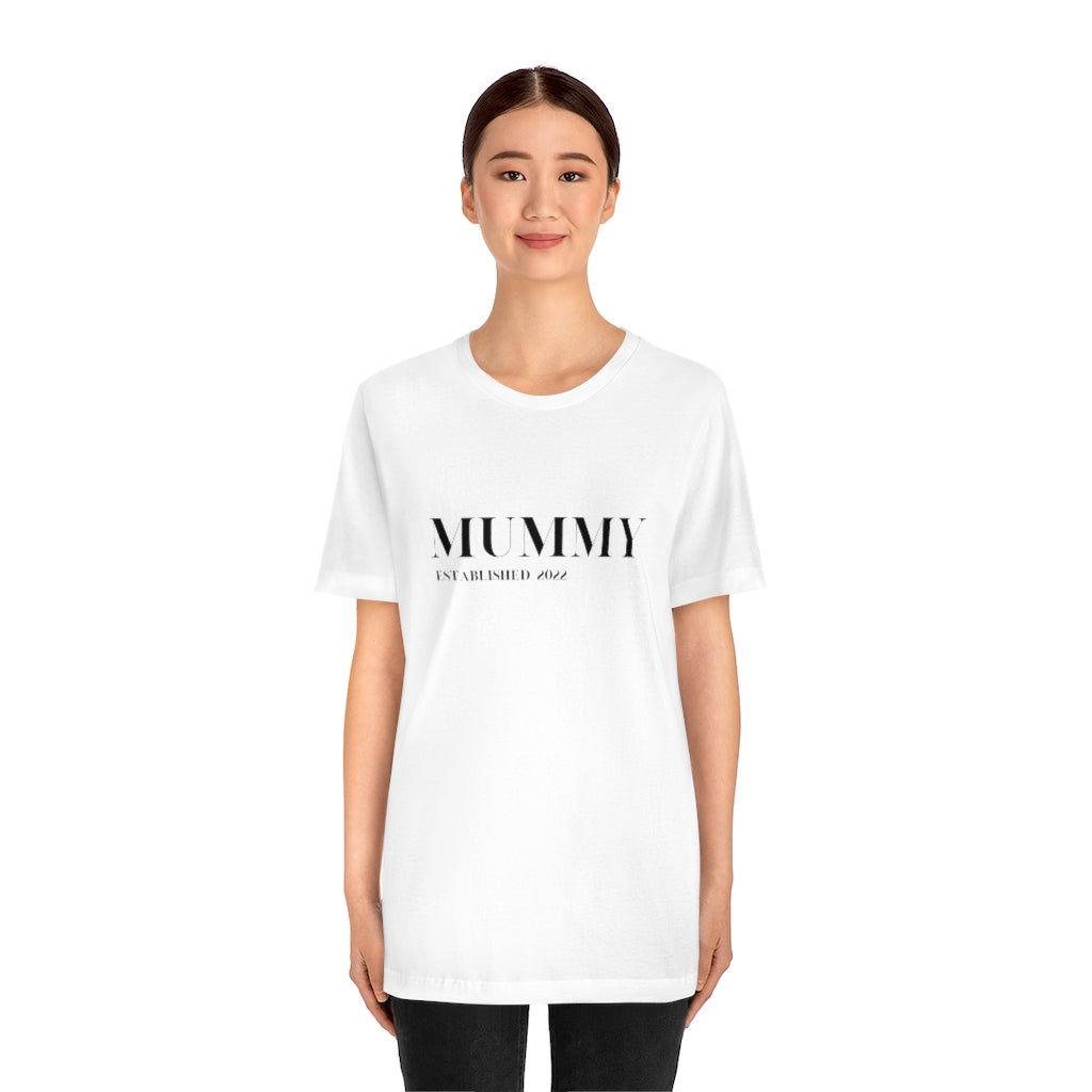 Cavendish. New Mummy Established 2022. Unisex Jersey Short Sleeve Tee