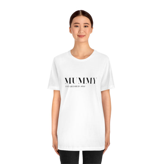 Cavendish. New Mummy Established 2022. Unisex Jersey Short Sleeve Tee