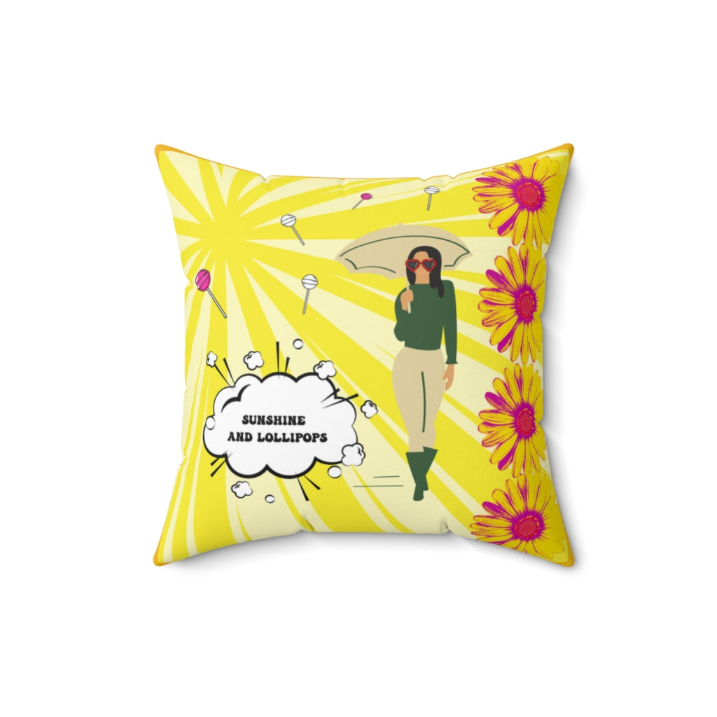 Sunshine and Lollipops Cushion Cover