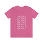 Bad Mummy. Courage. Unisex Jersey Short Sleeve Tee