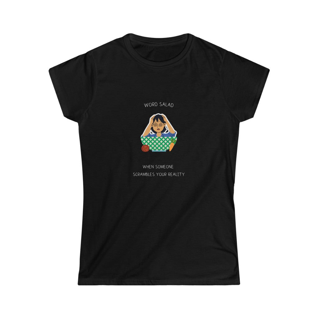 Word Salad. Cavendish Designs. Women's Soft Style T-Shirt.
