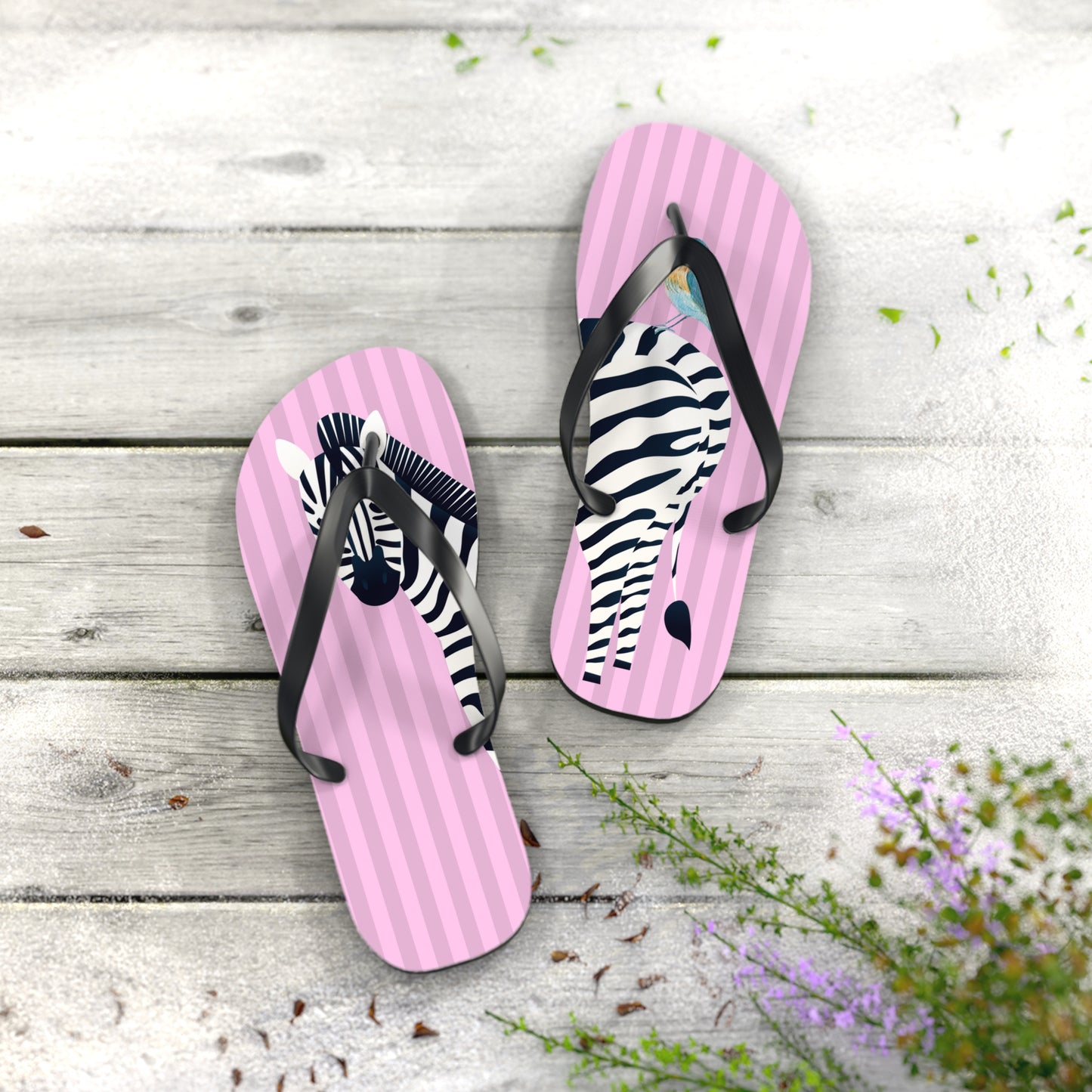 Zebra Flip Flops/Thongs