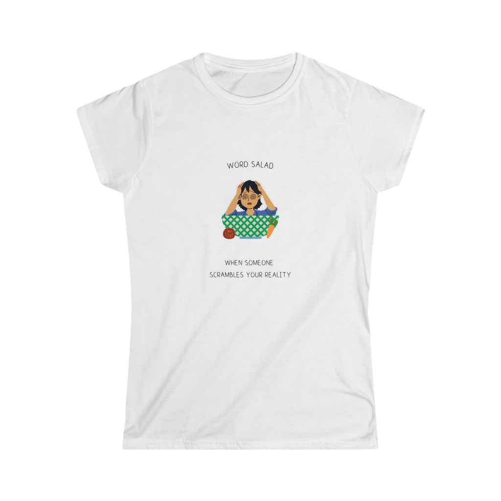 Word Salad. Cavendish Designs. Women's Soft Style T-Shirt.
