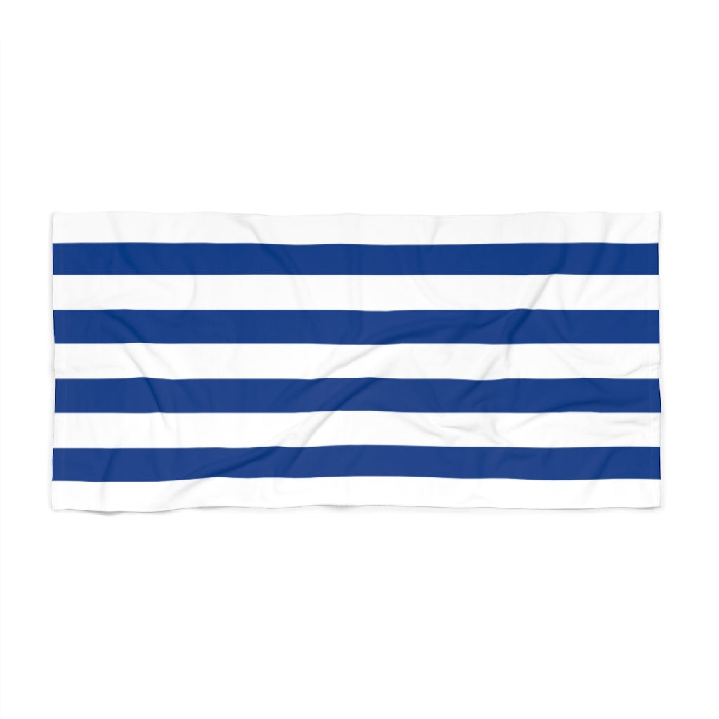 Cavendish Navy Stripe. Beach Towel.