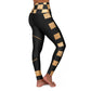 .High Waisted Yoga Leggings - Golden Checks.