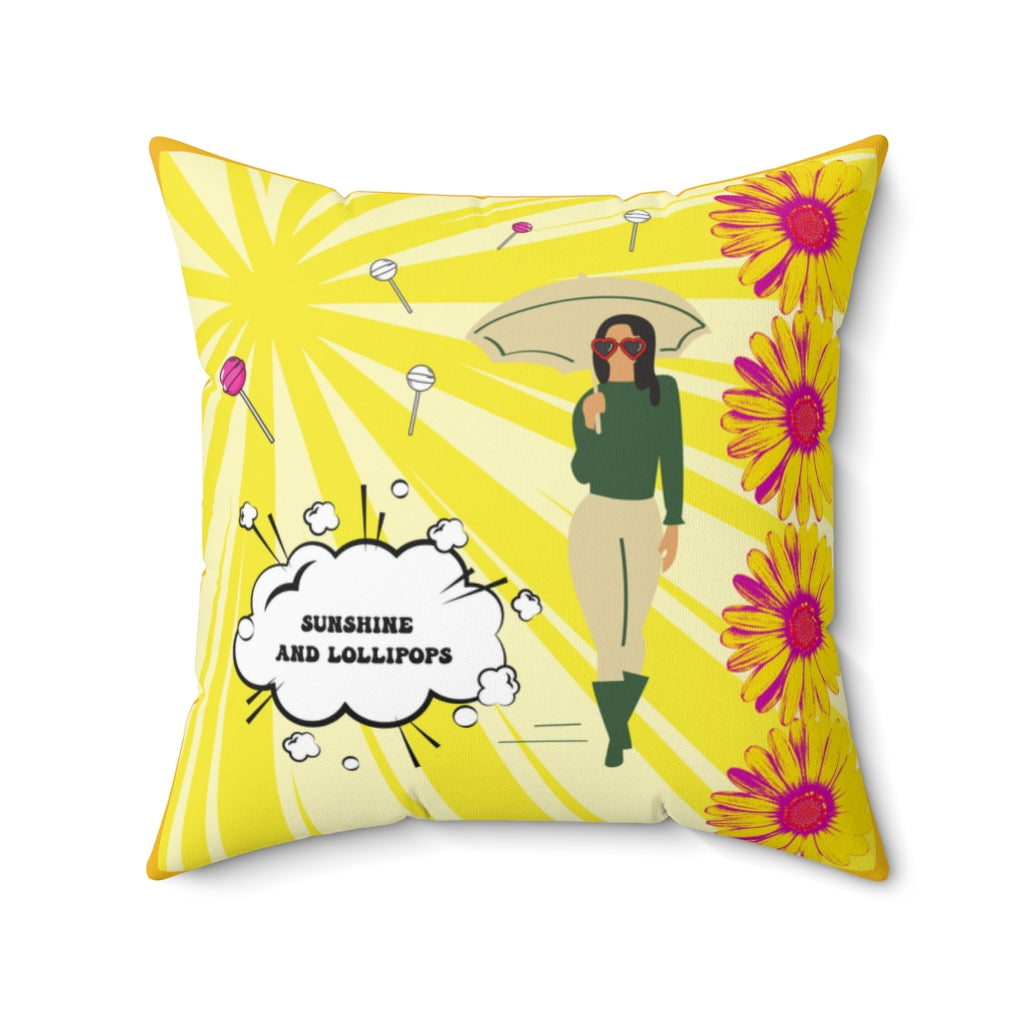 Sunshine and Lollipops Cushion Cover