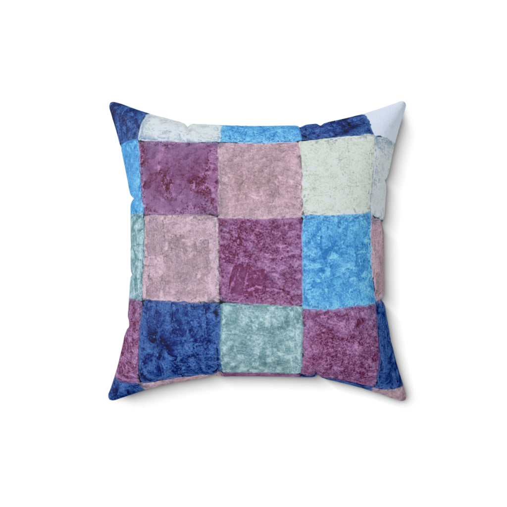Blue Patchwork - Cushion Cover