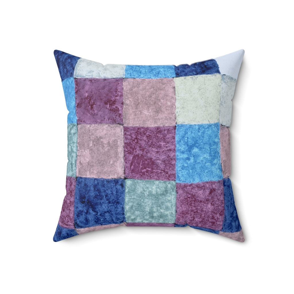 Blue Patchwork - Cushion Cover
