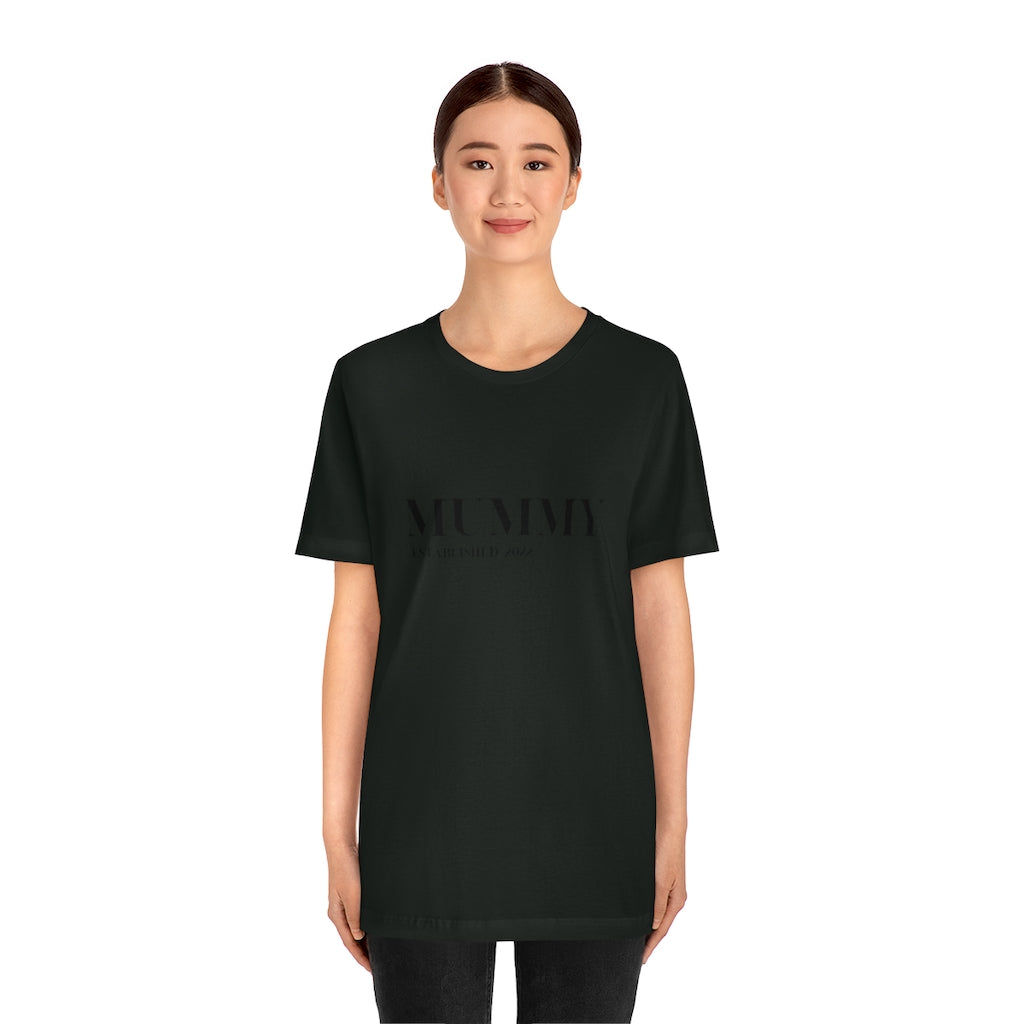 Cavendish. New Mummy Established 2022. Unisex Jersey Short Sleeve Tee