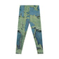 Leggings- Paint Peel in Green.