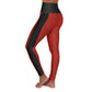 High Waisted Yoga Leggings- Red and Black.