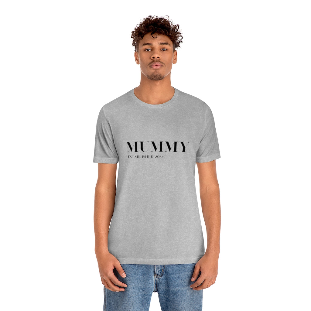 Cavendish. New Mummy Established 2022. Unisex Jersey Short Sleeve Tee