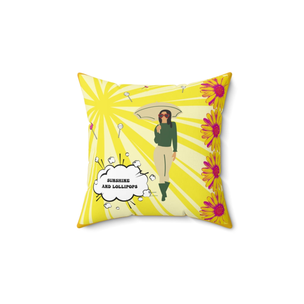 Sunshine and Lollipops Cushion Cover