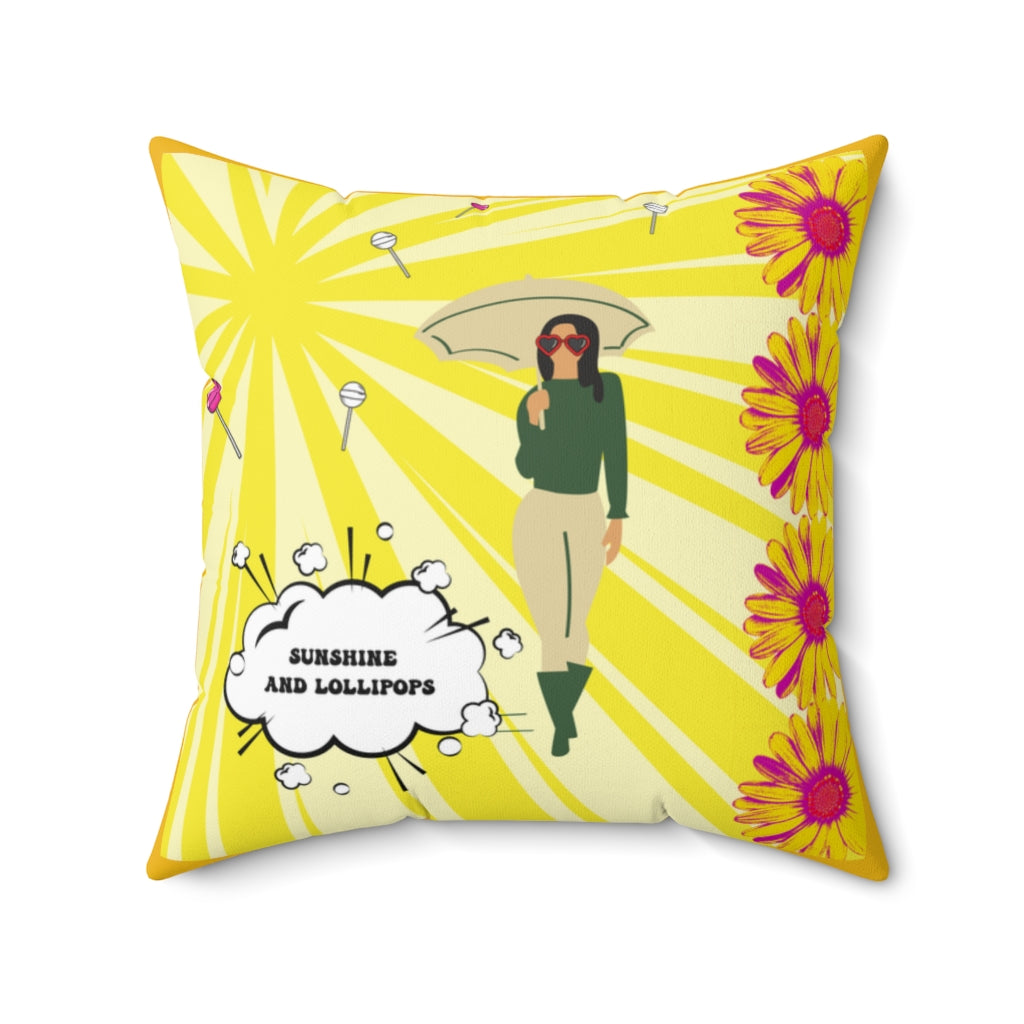 Sunshine and Lollipops Cushion Cover
