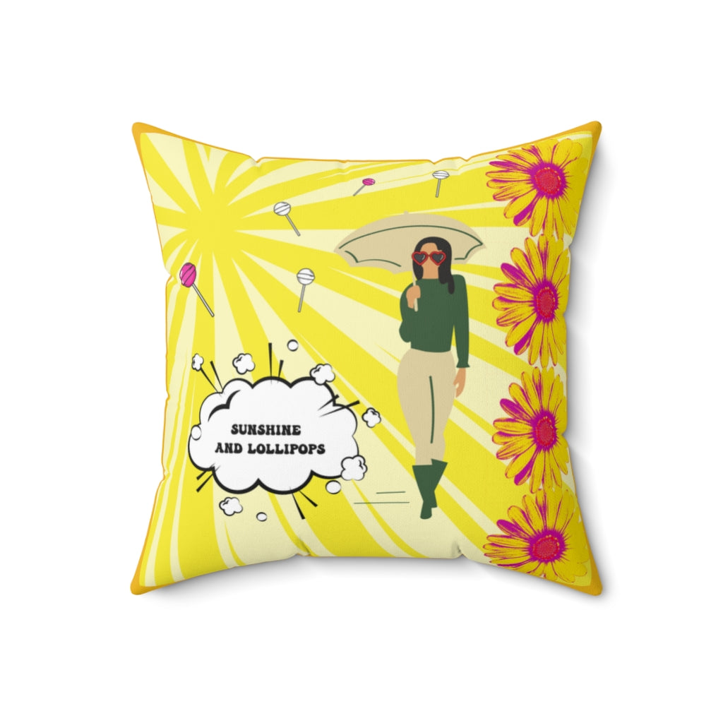 Sunshine and Lollipops Cushion Cover