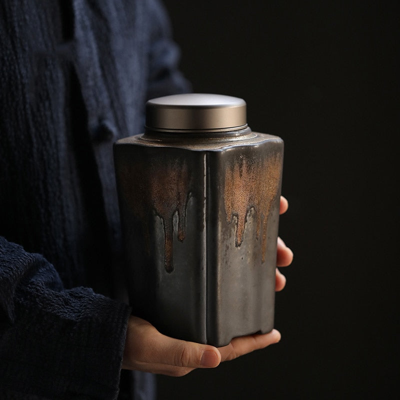 TANGPIN Japanese Styled Ceramic Tea Caddy