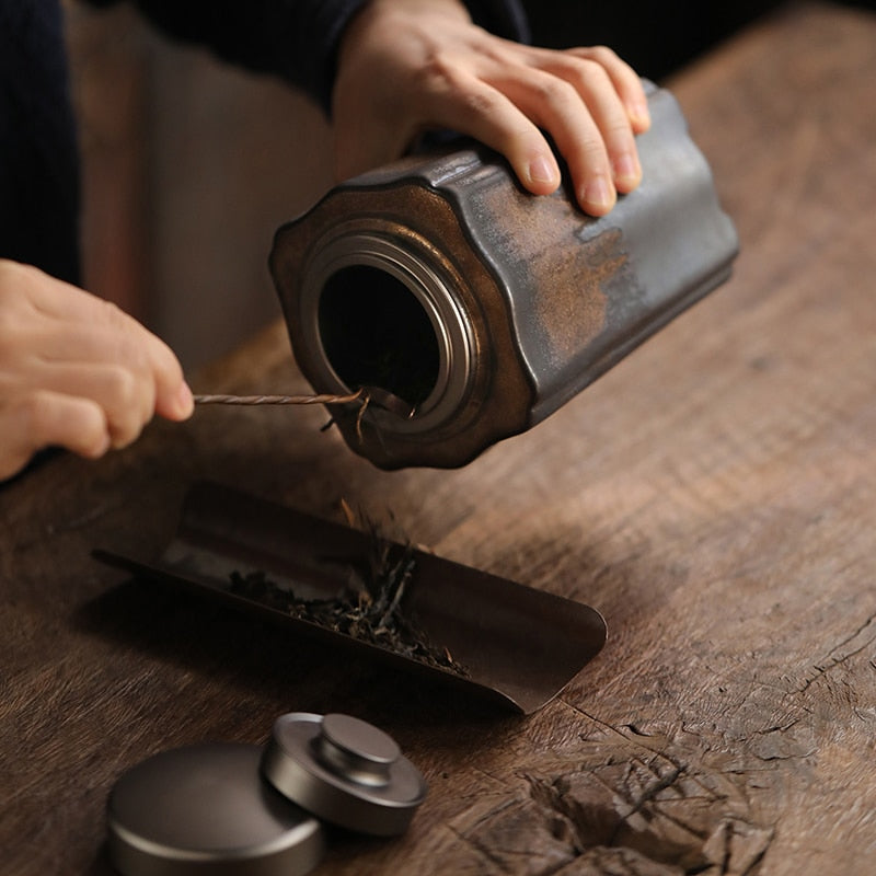 TANGPIN Japanese Styled Ceramic Tea Caddy