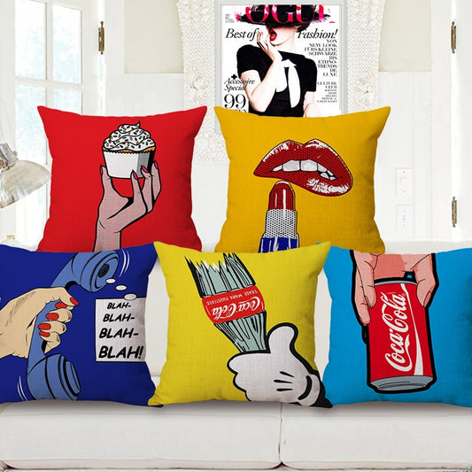 Pop Art Cushion Covers.