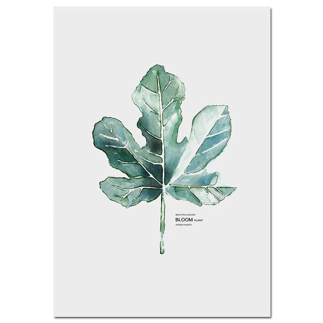 Watercolor Plants Canvas Prints Unframed