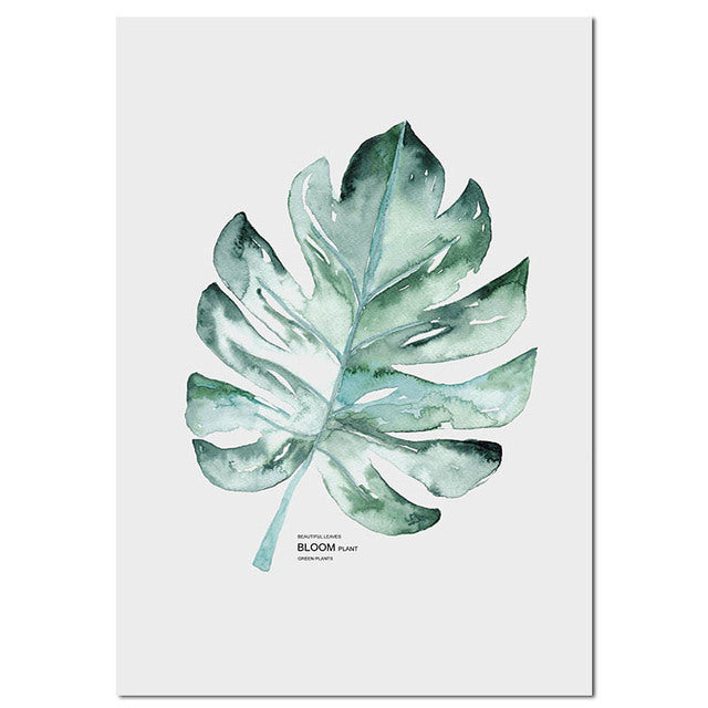 Watercolor Plants Canvas Prints Unframed