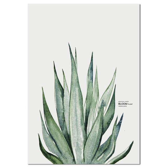 Watercolor Plants Canvas Prints Unframed