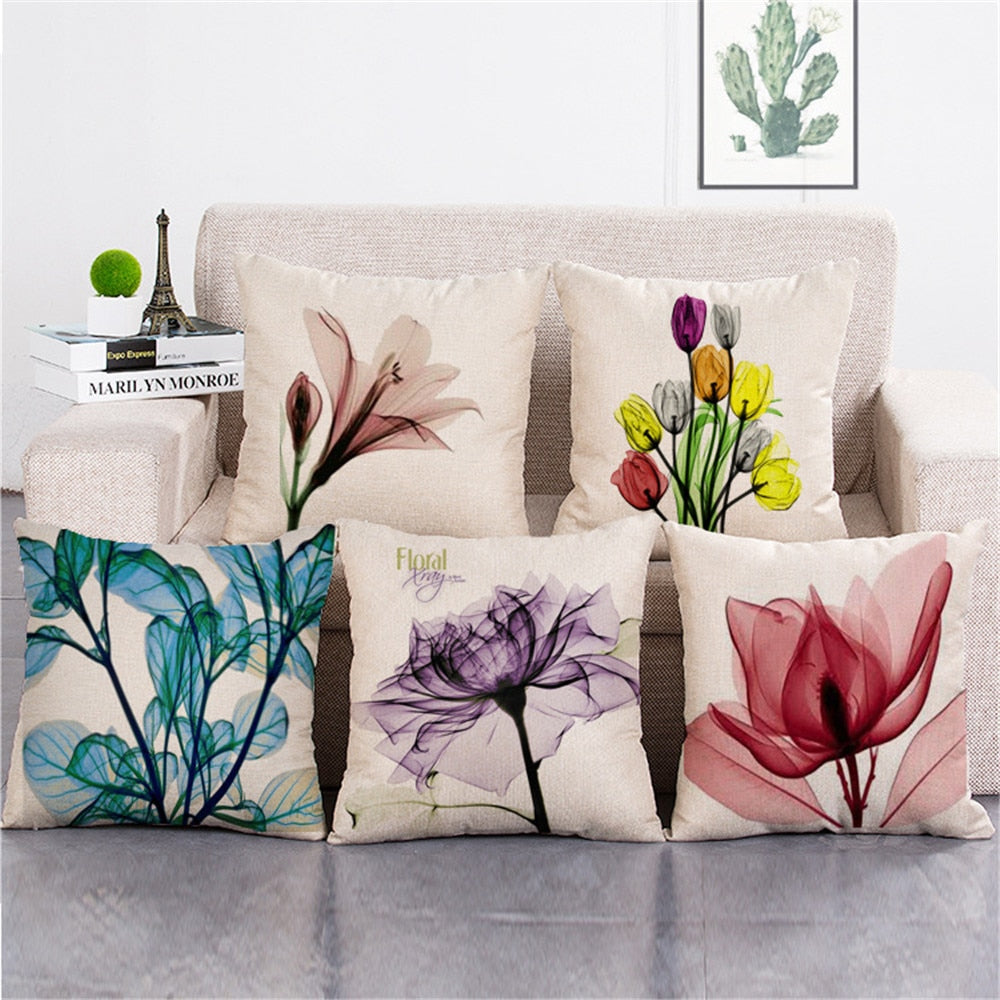 Delicate Flowers Cushion Covers.