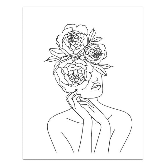 Line Art Canvas Print