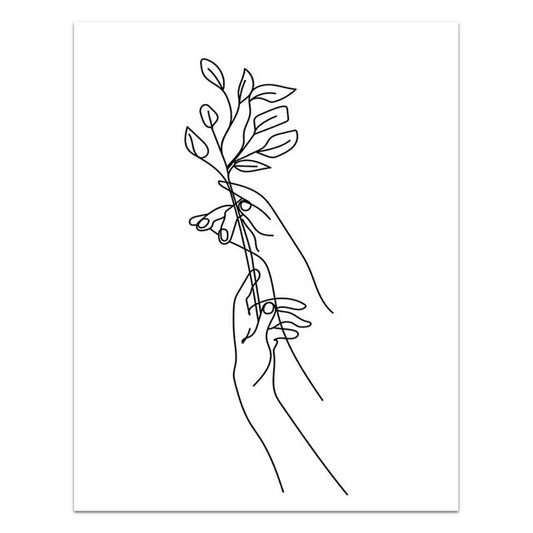 Line Art Canvas Print