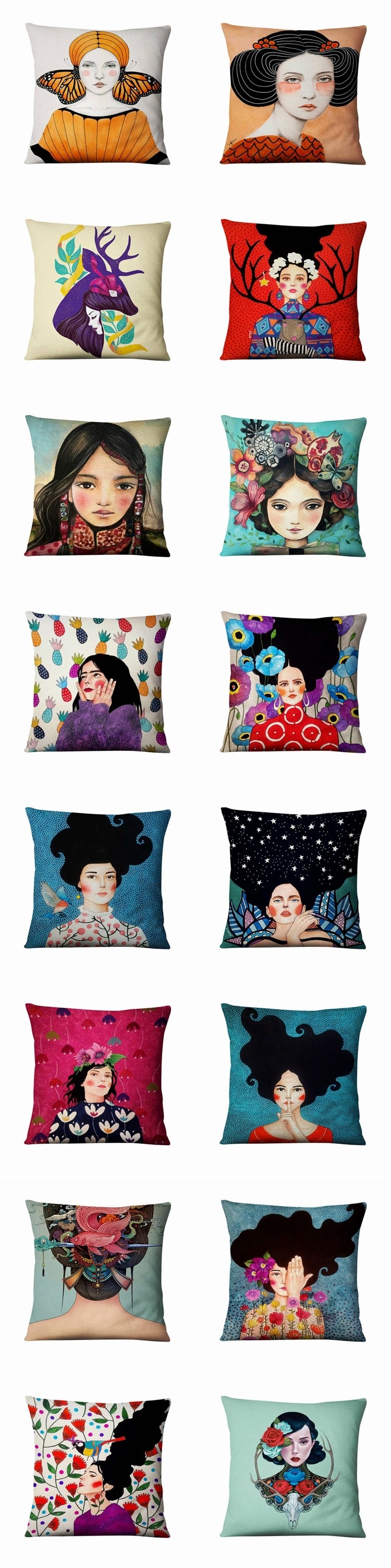 Bold Women Cushion Covers.