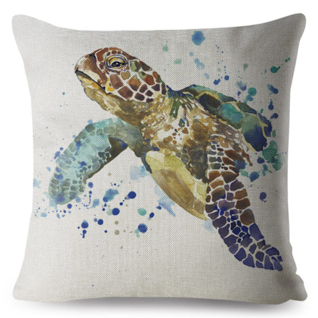 Marine Water Color Cushion Cover