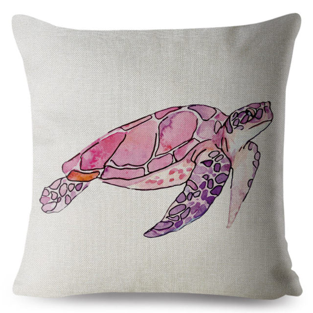 Marine Water Color Cushion Cover