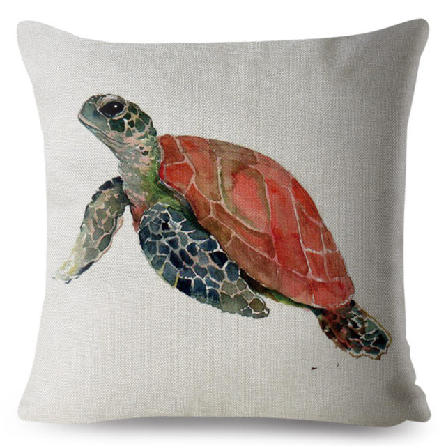 Marine Water Color Cushion Cover