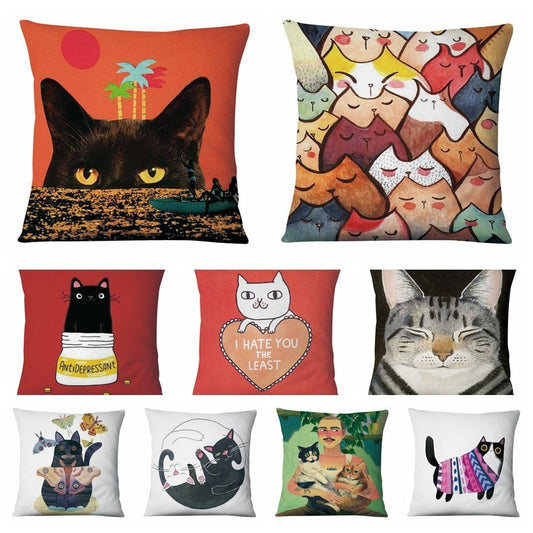 Quirky Cats Cushion Covers.