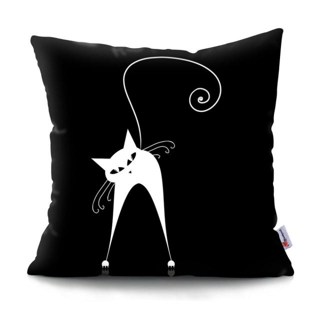 Black and White Cat Designs Cushion CoverSeries.