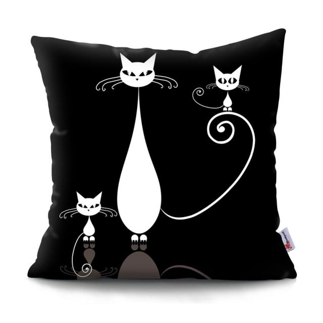 Black and White Cat Designs Cushion CoverSeries.